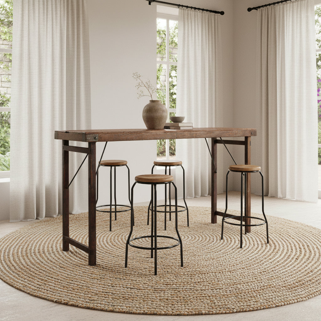 Inklapbare bartafel bruin - 170x60x107 cm