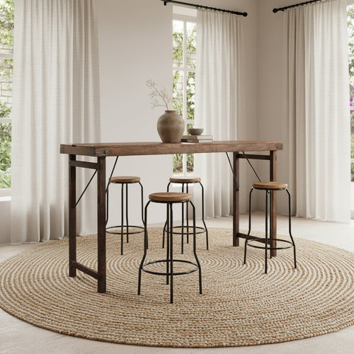 Klappbarer Bartisch braun - 170x60x107 cm