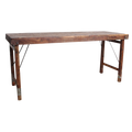 Foldable vintage dining table - Recycled wood - 173x60x76 cm