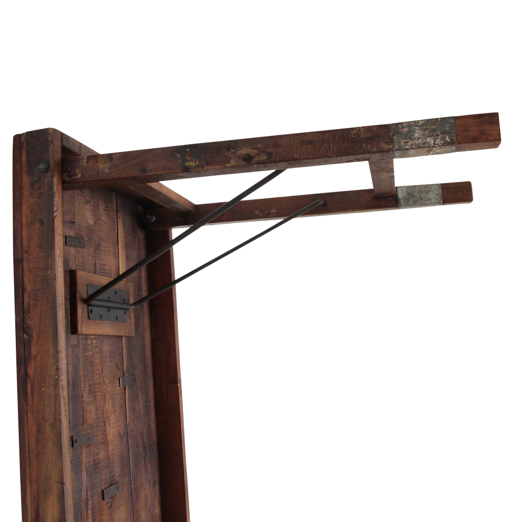 Foldable vintage dining table - Recycled wood - 173x60x76 cm