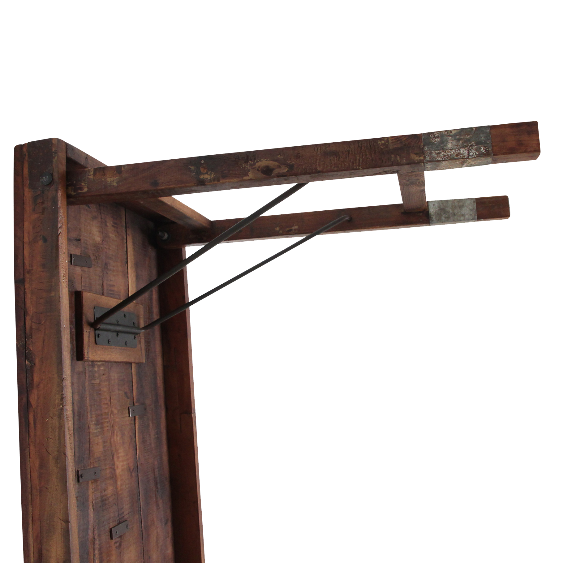 Foldable vintage dining table - Recycled wood - 173x60x76 cm