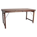 Inklapbare vintage eettafel - Gerecycled hout - 165x75x76 cm