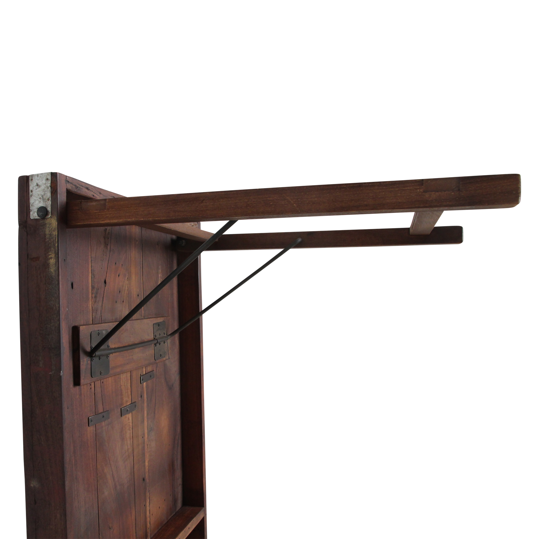 Inklapbare vintage eettafel - Gerecycled hout - 165x75x76 cm