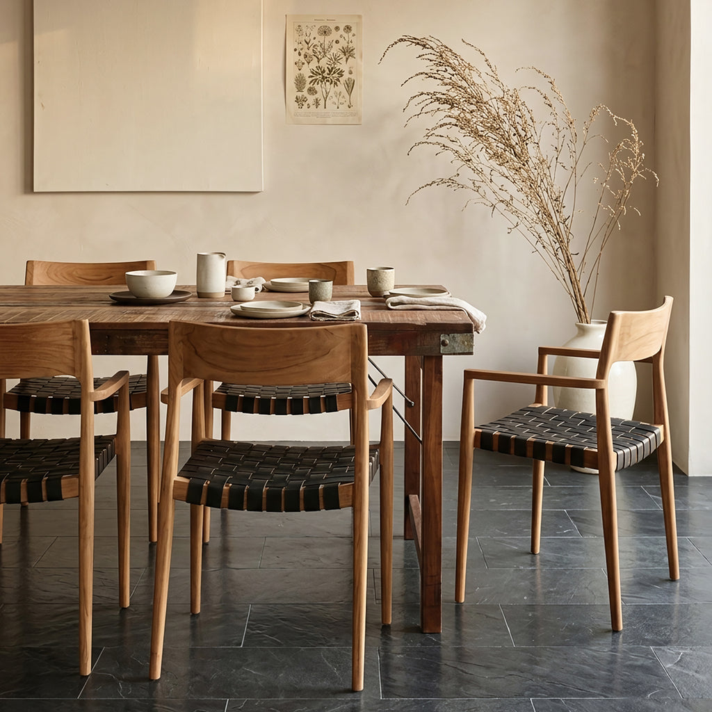 Foldable Vintage Dining Table - Reclaimed Wood - 165x75x76 cm