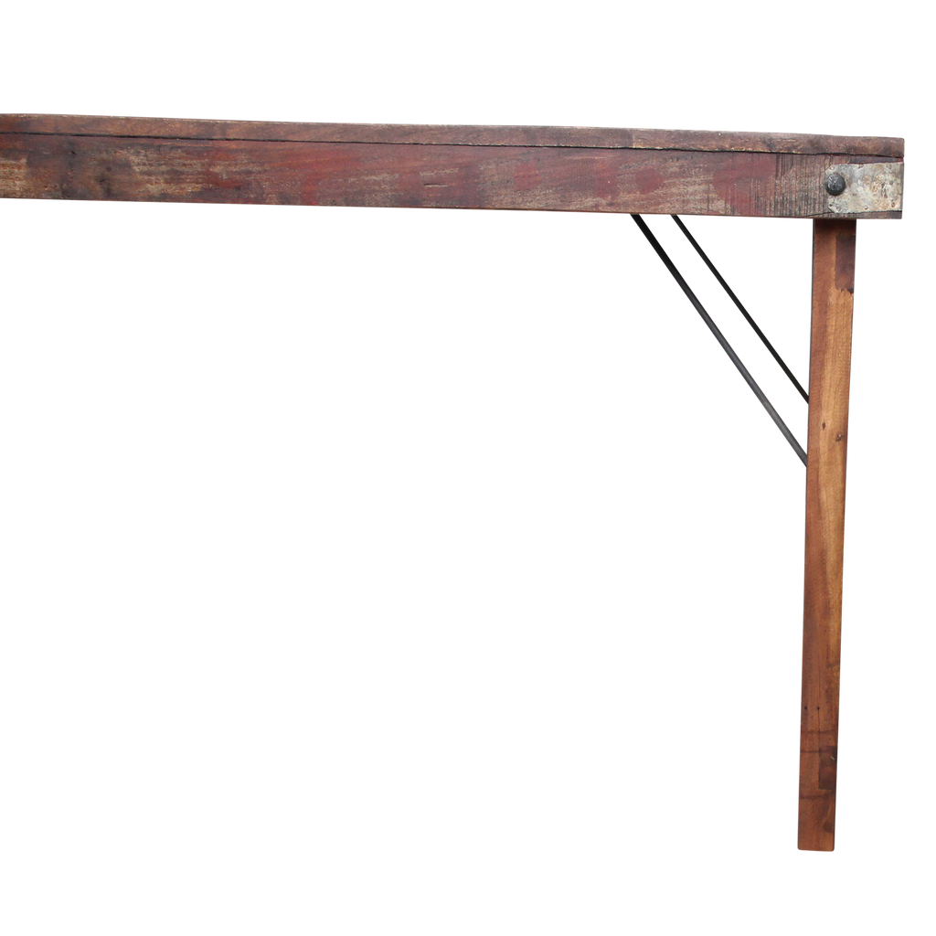 Foldable Vintage Dining Table - Reclaimed Wood - 165x75x76 cm