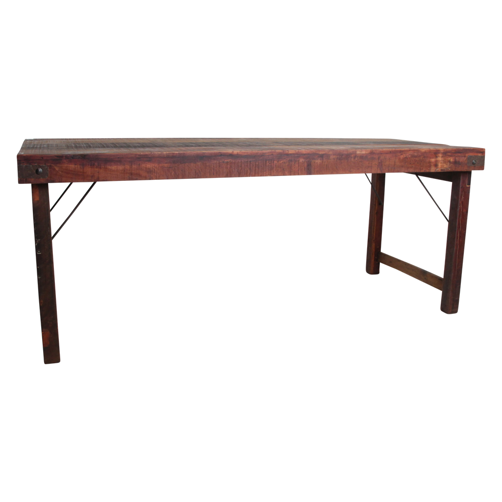 Foldable Vintage Dining Table XL - Recycled Wood - 190x80x76 cm