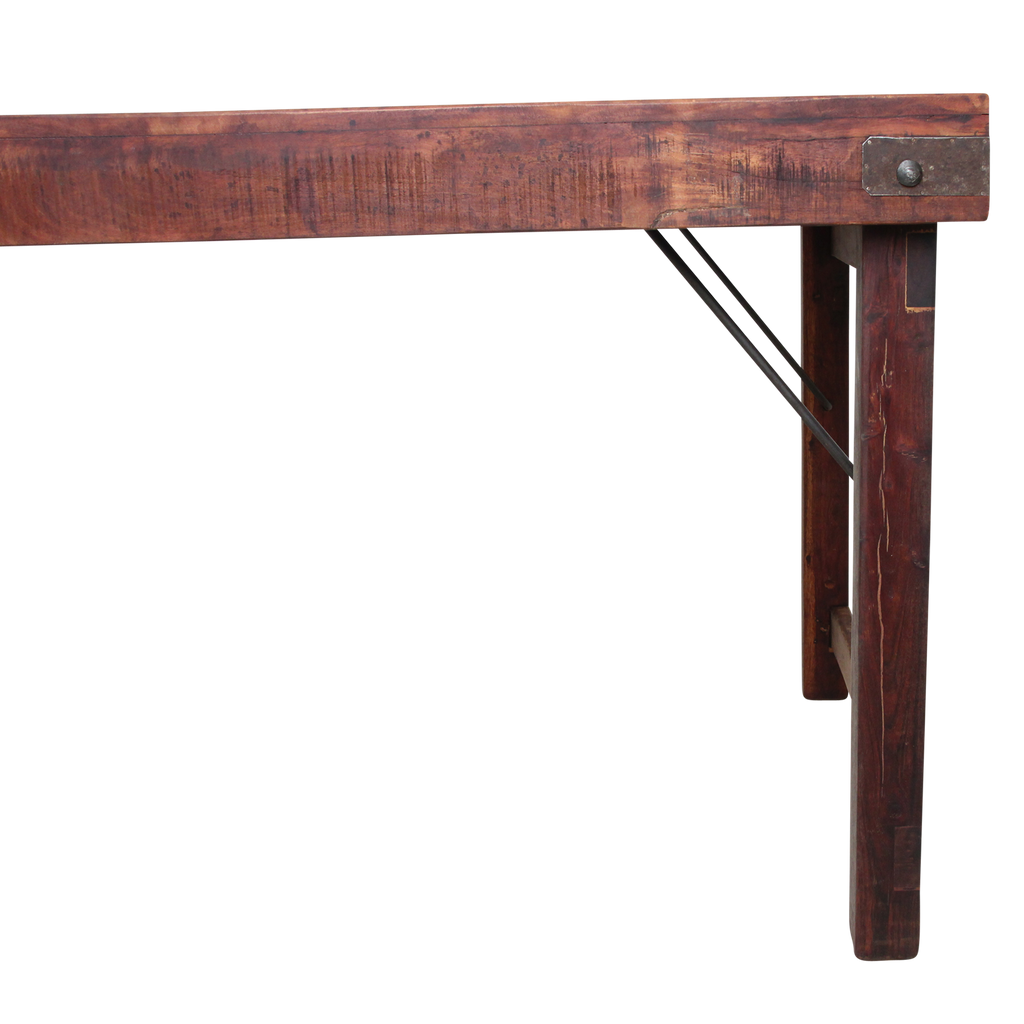 Foldable Vintage Dining Table XL - Recycled Wood - 190x80x76 cm
