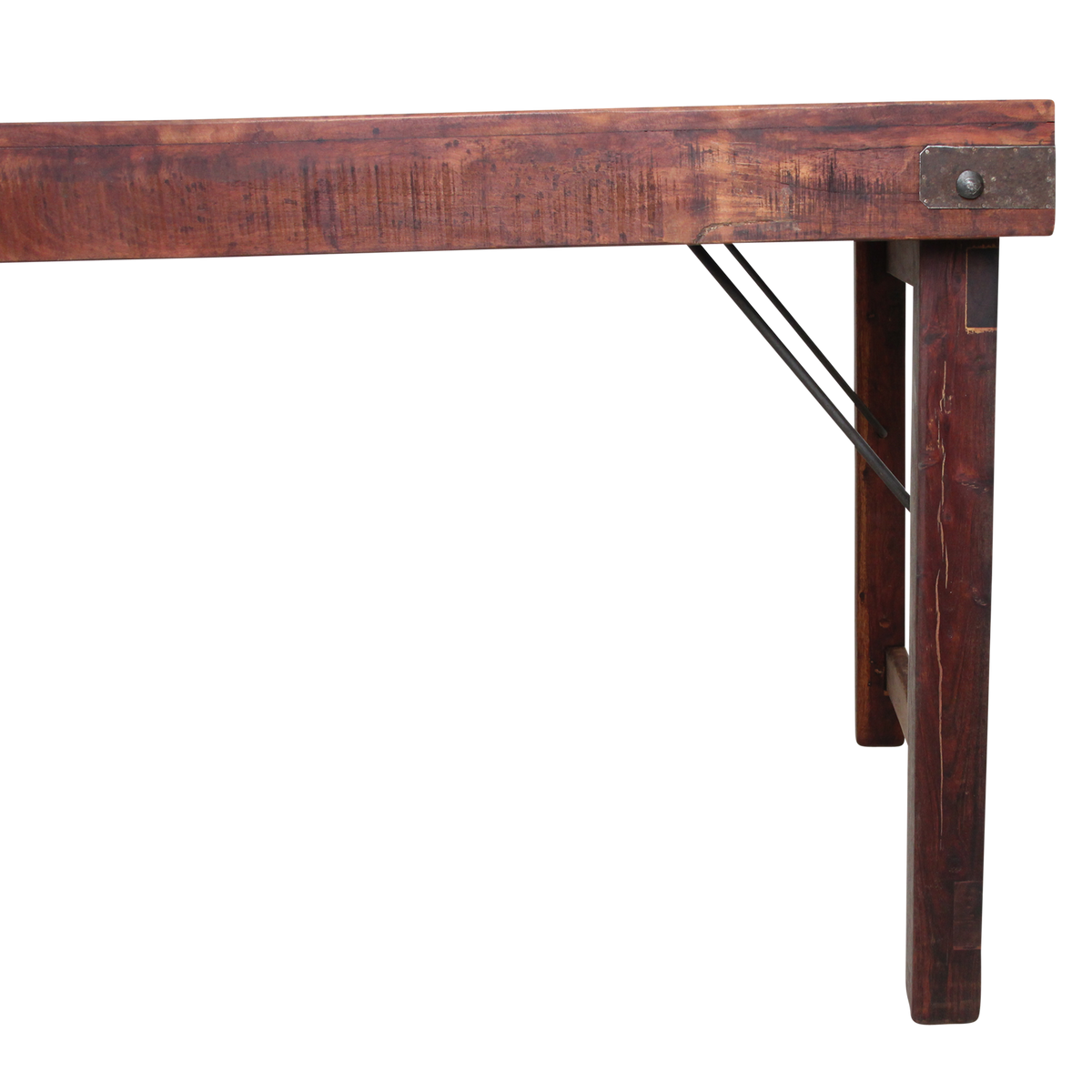 Foldable Vintage Dining Table XL - Recycled Wood - 190x80x76 cm