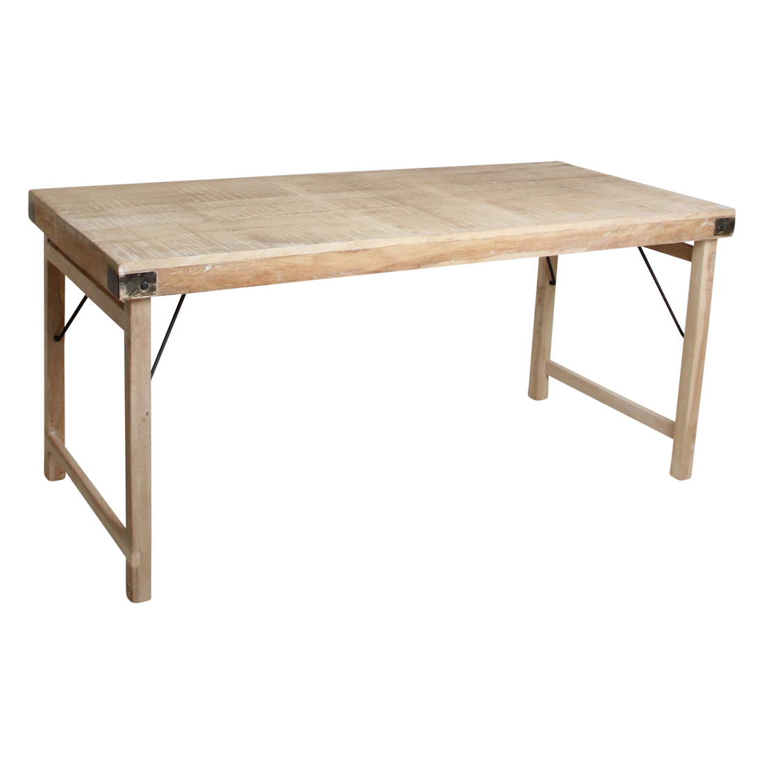 Limewash opklapbare eettafel - 165x75x76 cm
