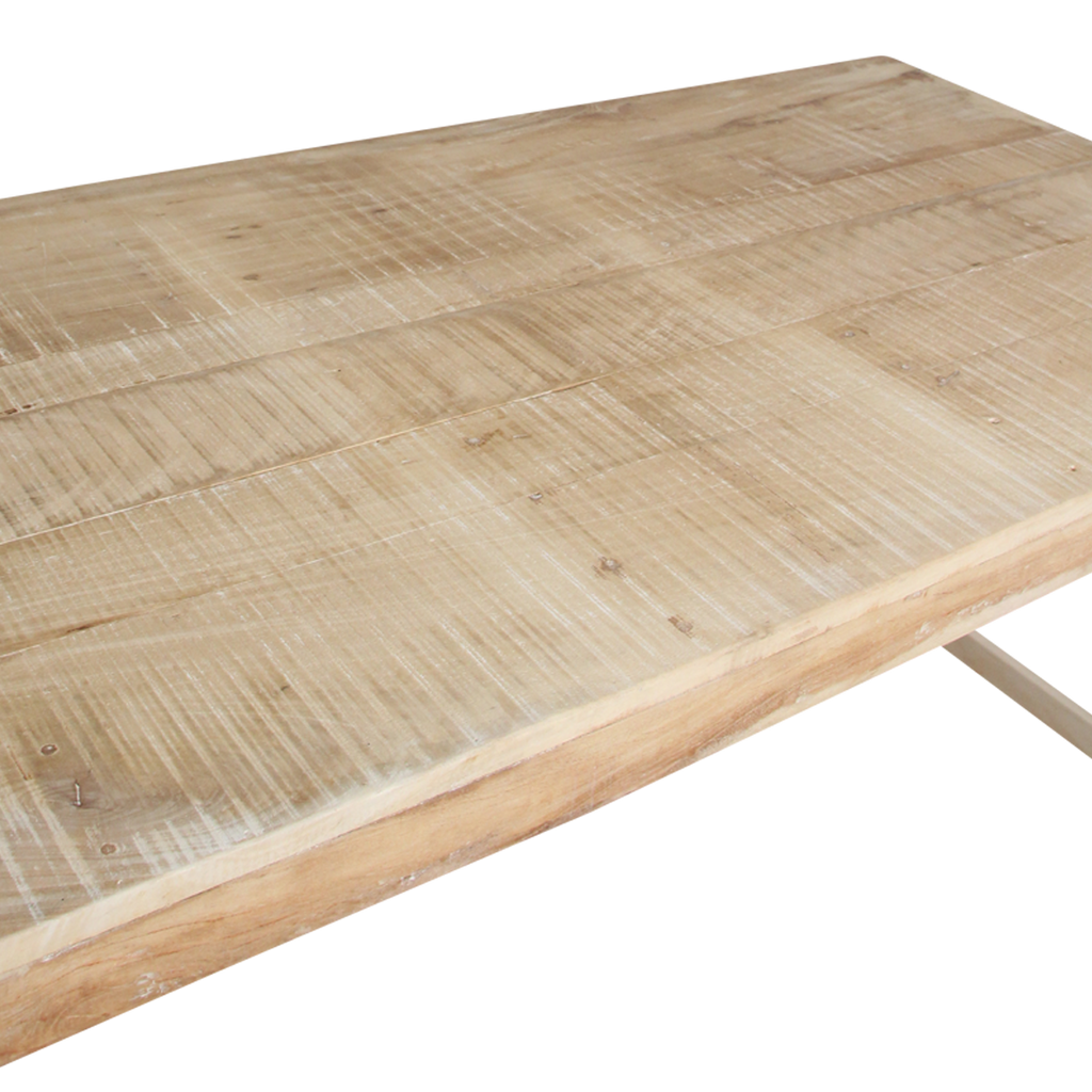 Limewash opklapbare eettafel - 165x75x76 cm