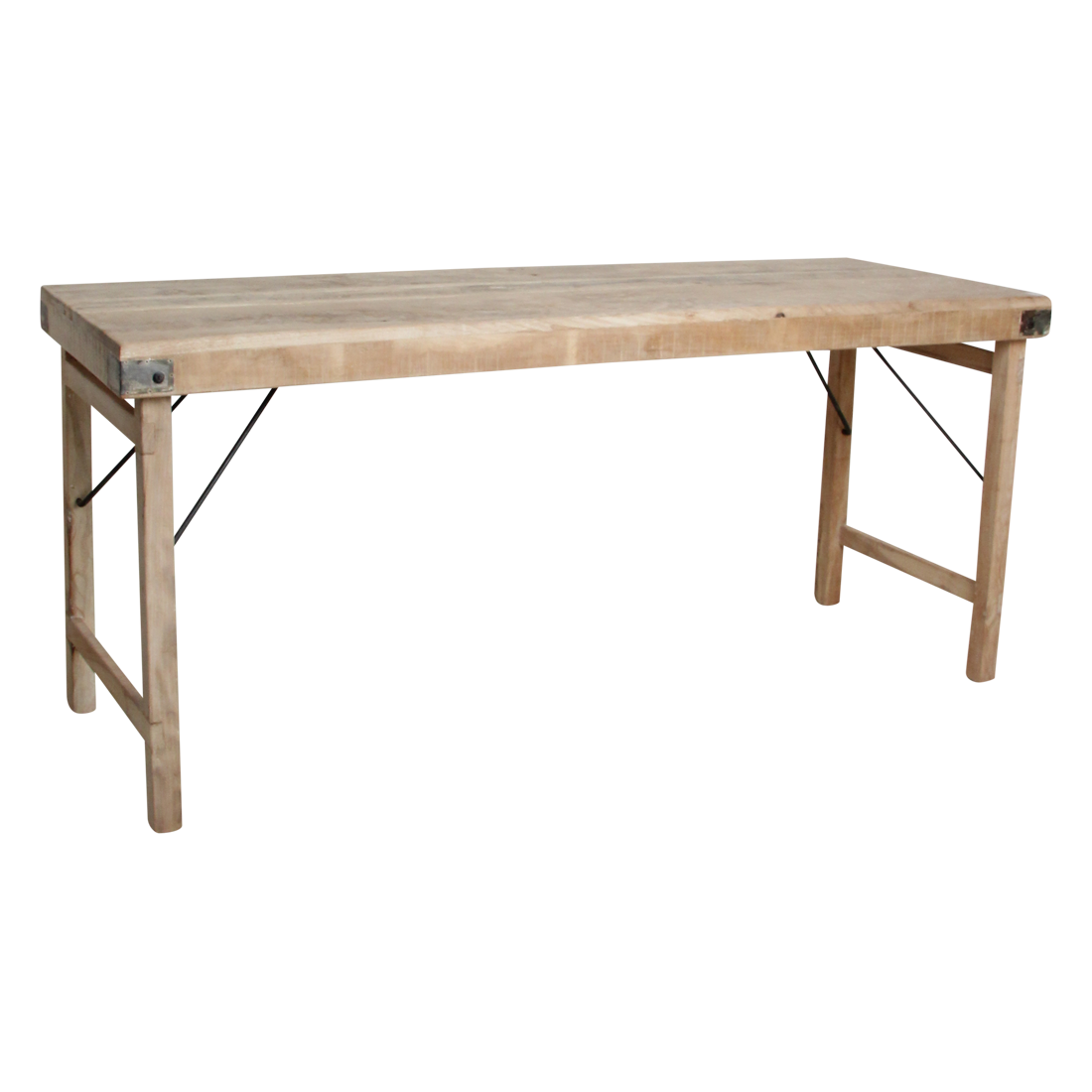 Limewash opklapbare eettafel - 172x60x76 cm