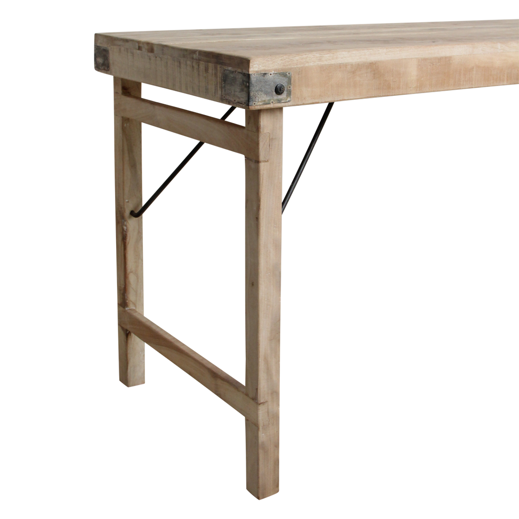 Limewash opklapbare eettafel - 172x60x76 cm