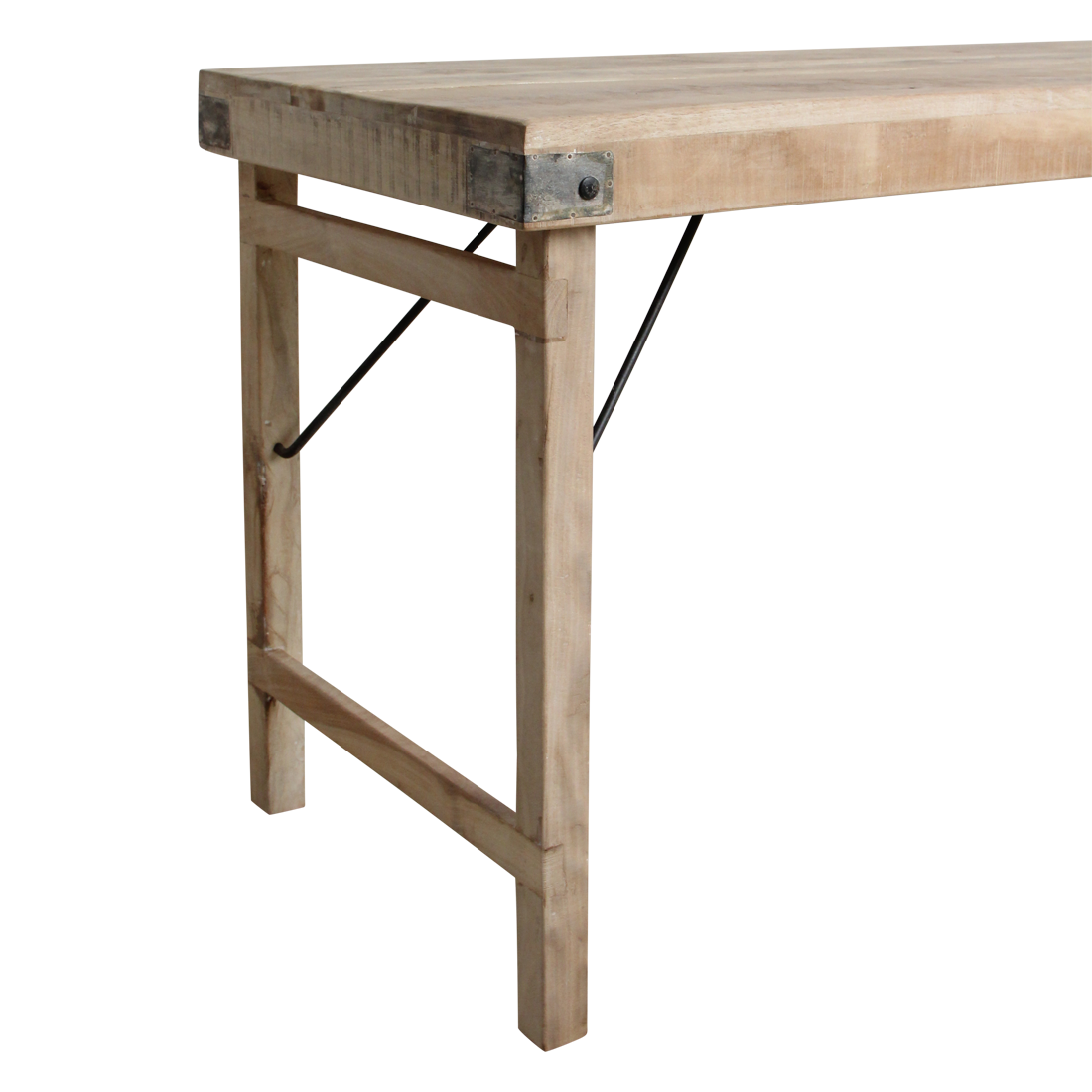 Limewash opklapbare eettafel - 172x60x76 cm