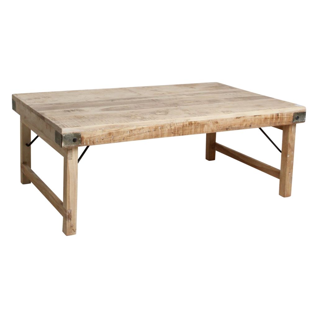 Limewash foldable coffee table - 120x75x45 cm