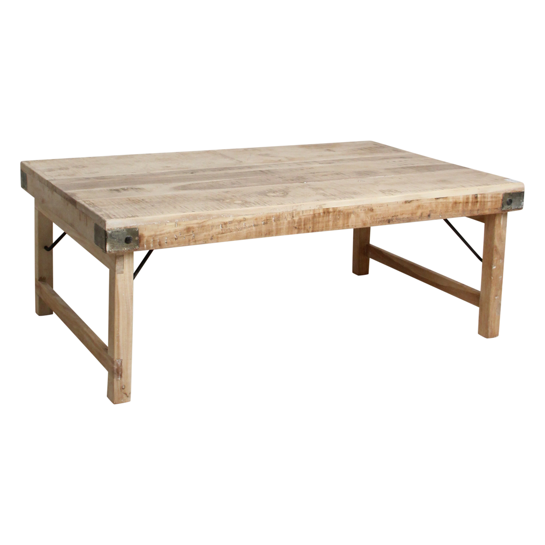 Limewash foldable coffee table - 120x75x45 cm