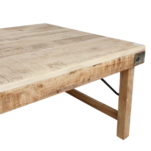Limewash foldable coffee table - 120x75x45 cm