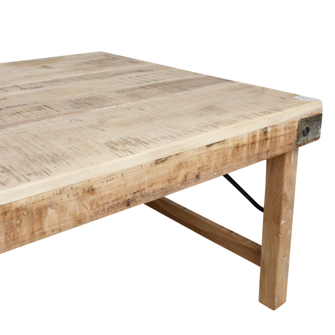 Limewash foldable coffee table - 120x75x45 cm