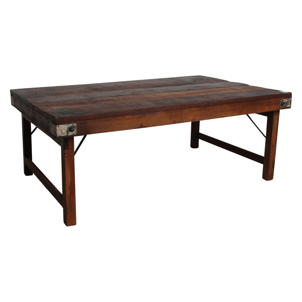 Bruine inklapbare salontafel - 120x75x45 cm