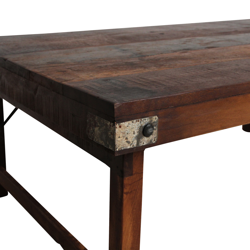 Bruine inklapbare salontafel - 120x75x45 cm