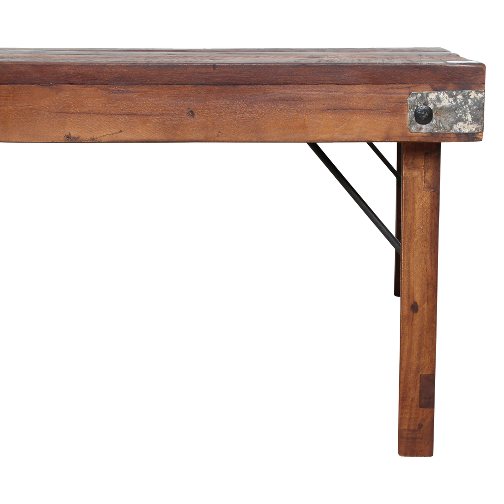 Bruine inklapbare salontafel - 120x75x45 cm