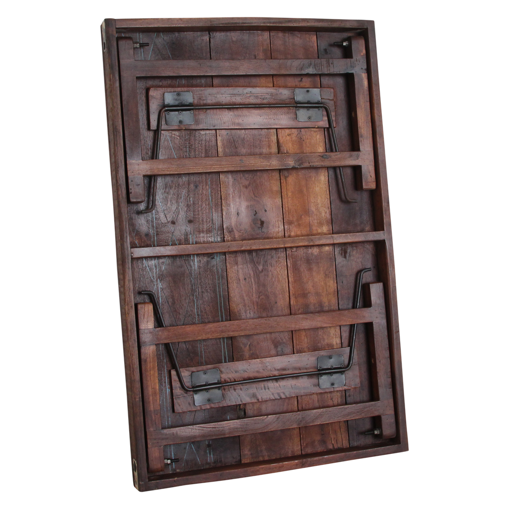Bruine inklapbare salontafel - 120x75x45 cm