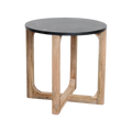 Marmeren bijzettafel rond - zwart