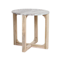 Round marble side table - fantasy brown