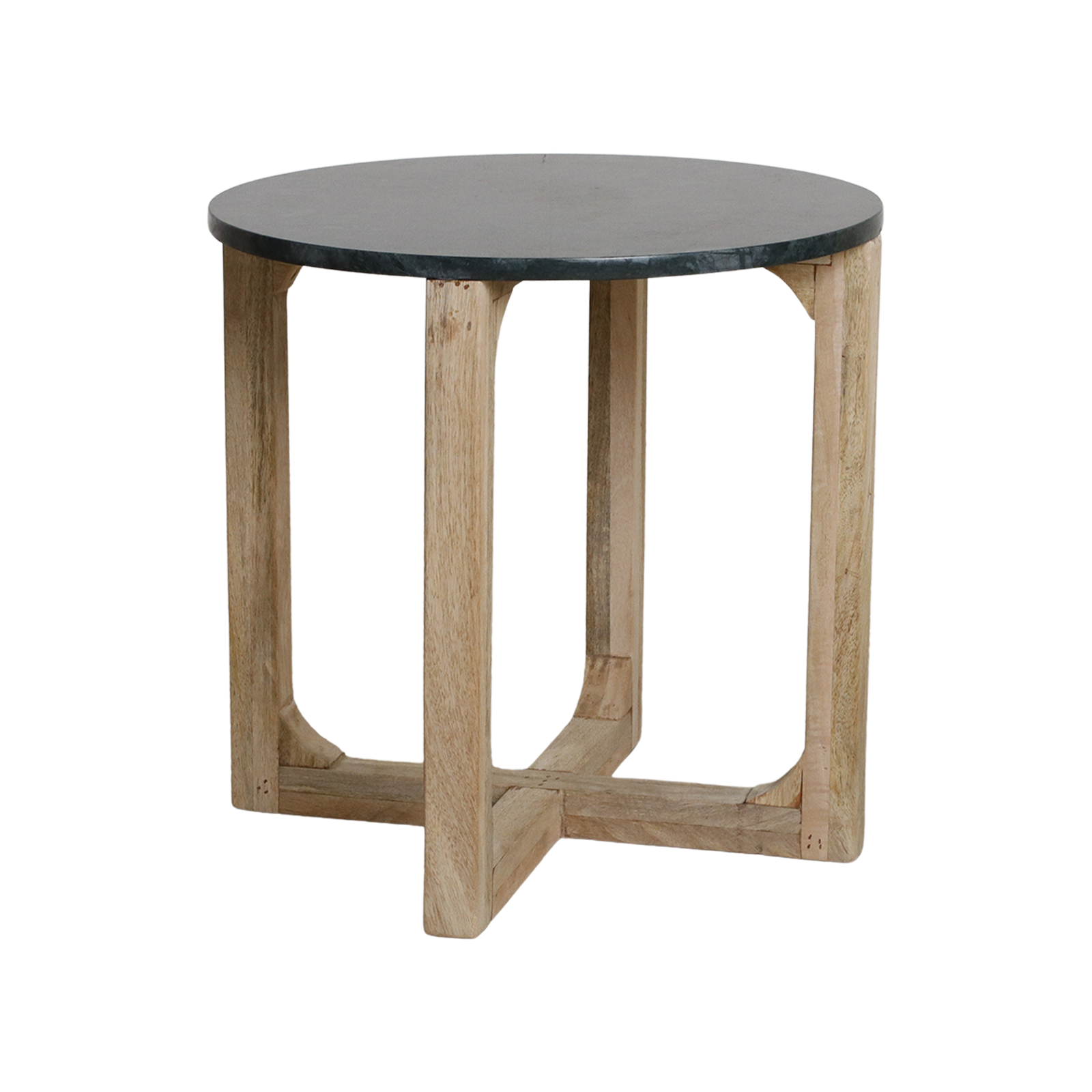 Marble side table round - green