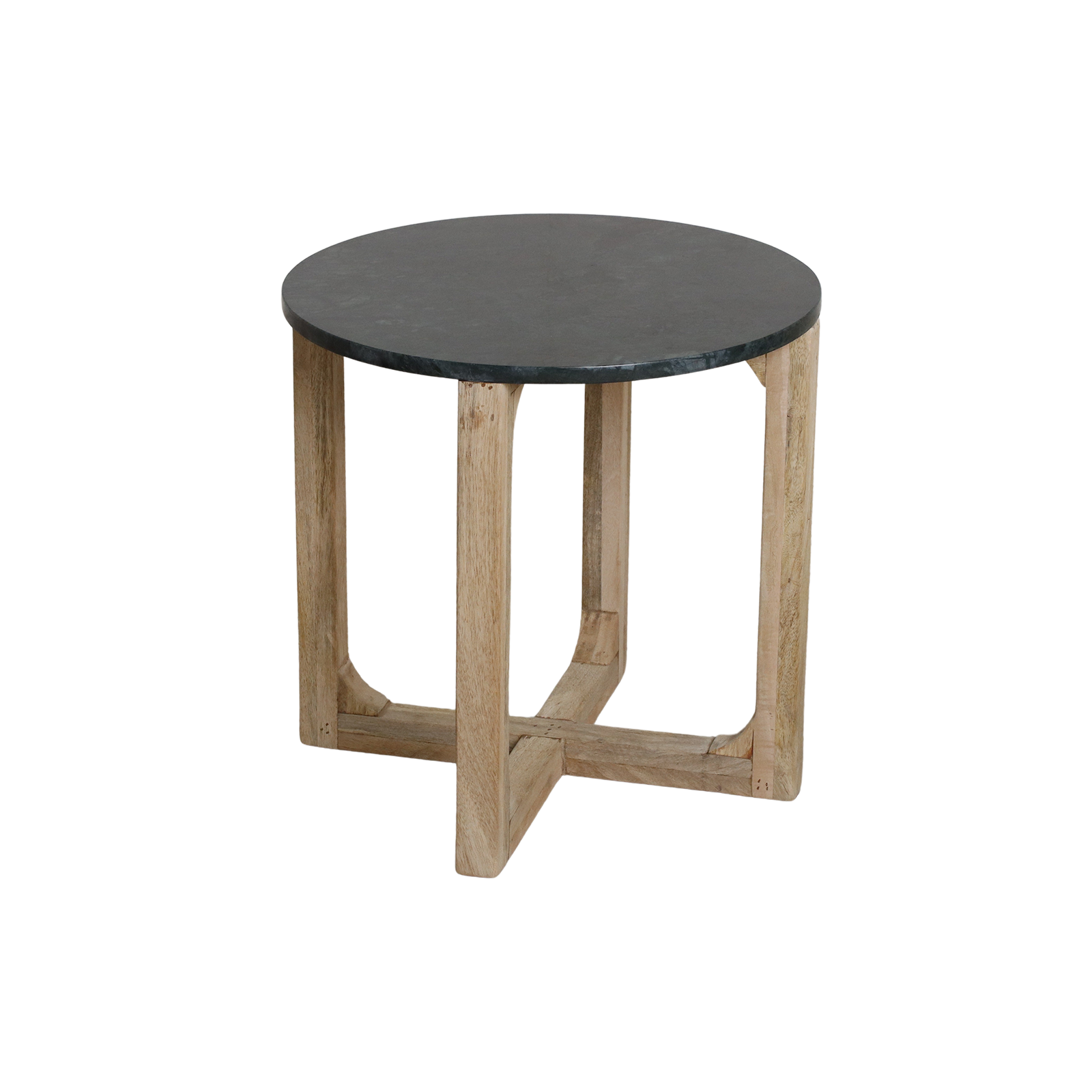 Marble side table round - green