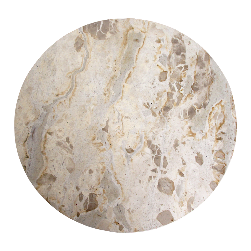 Marble Side Table Cream - 50x50x50 cm