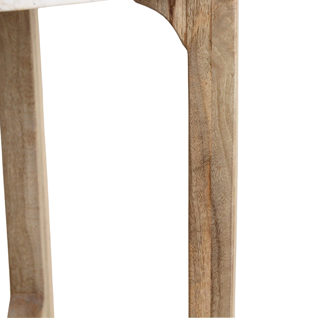 Marble Side Table Cream - 50x50x50 cm