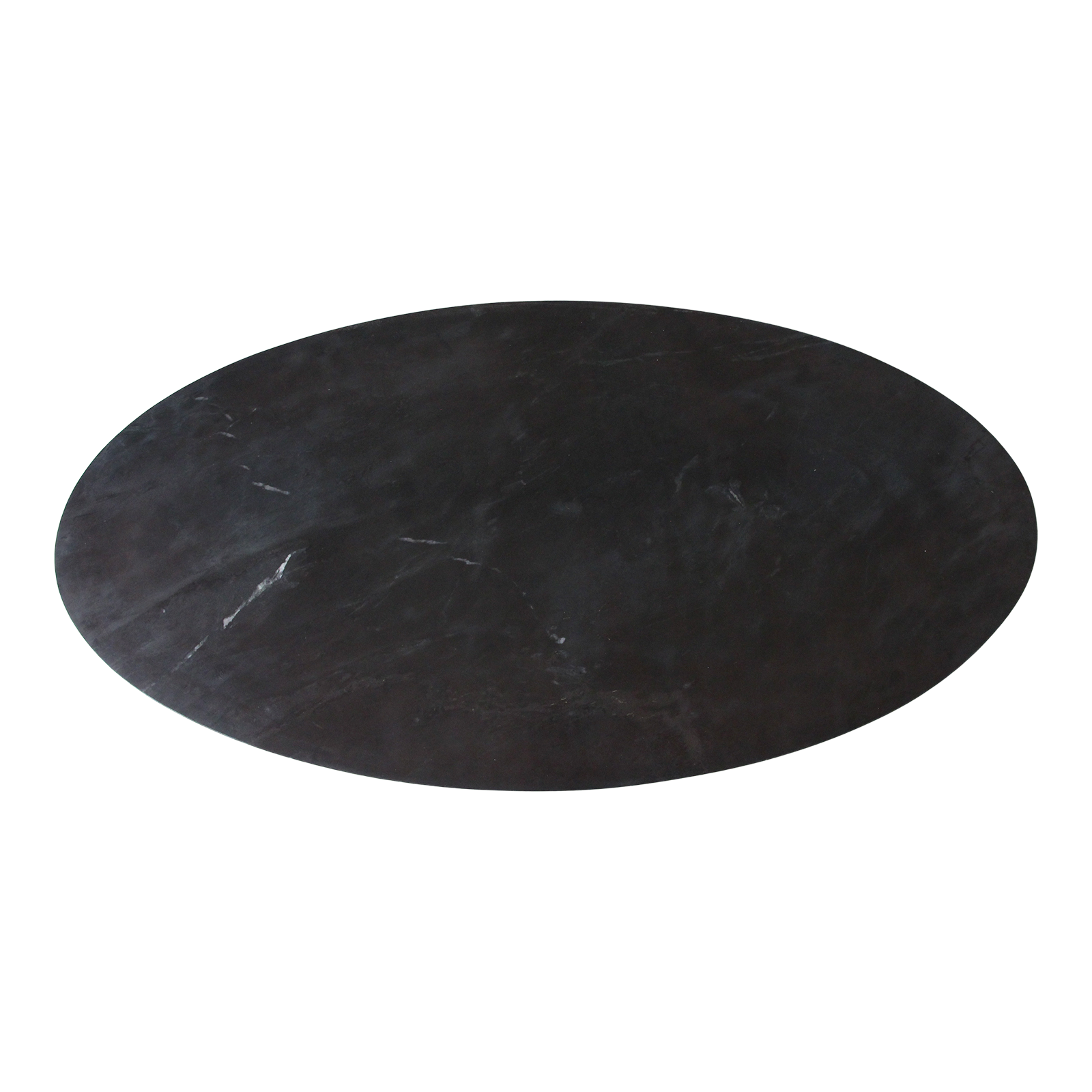 Ovale marmeren salontafel - Zwart - 120x60x38 cm