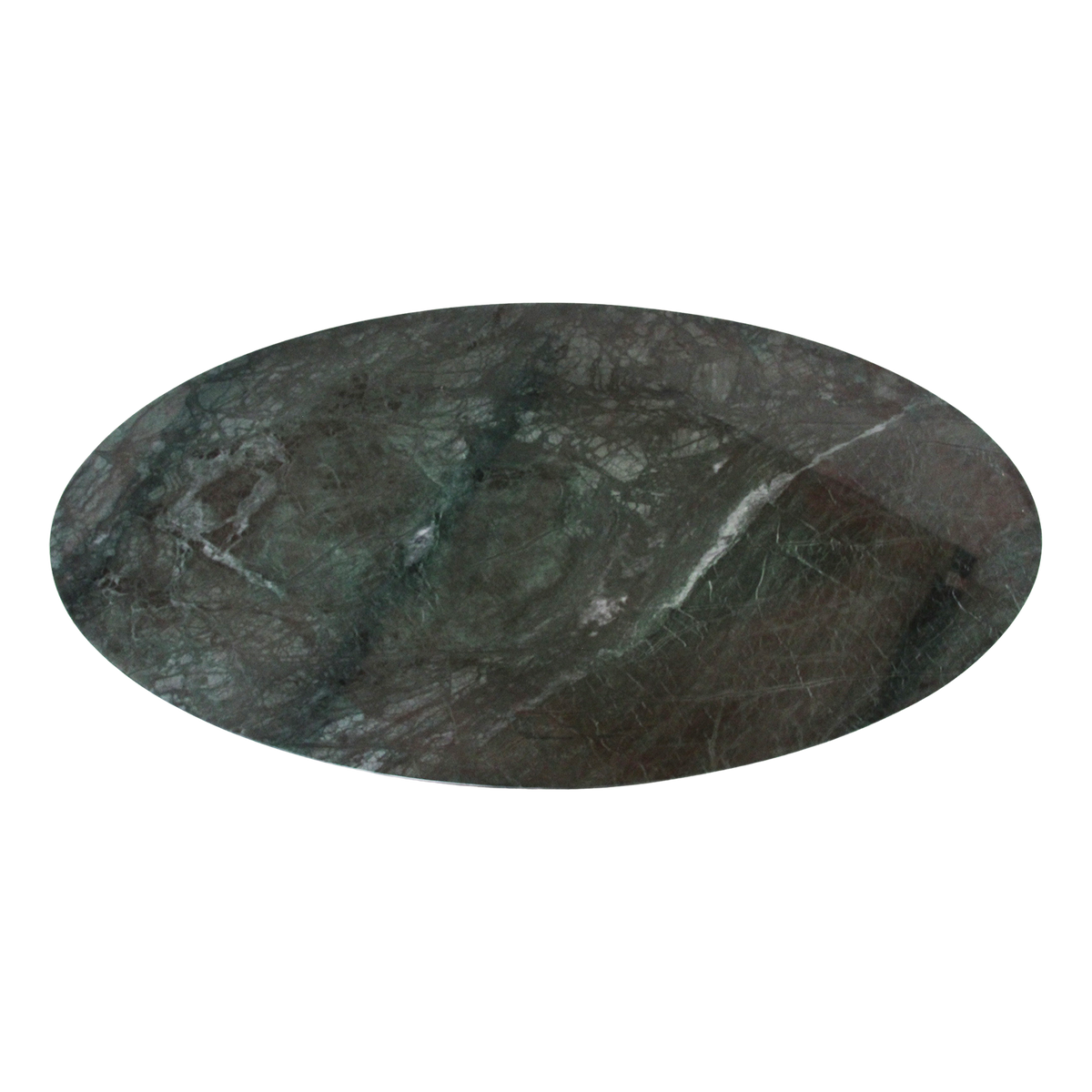 Oval marble coffee table - Green - 120x60x38 cm