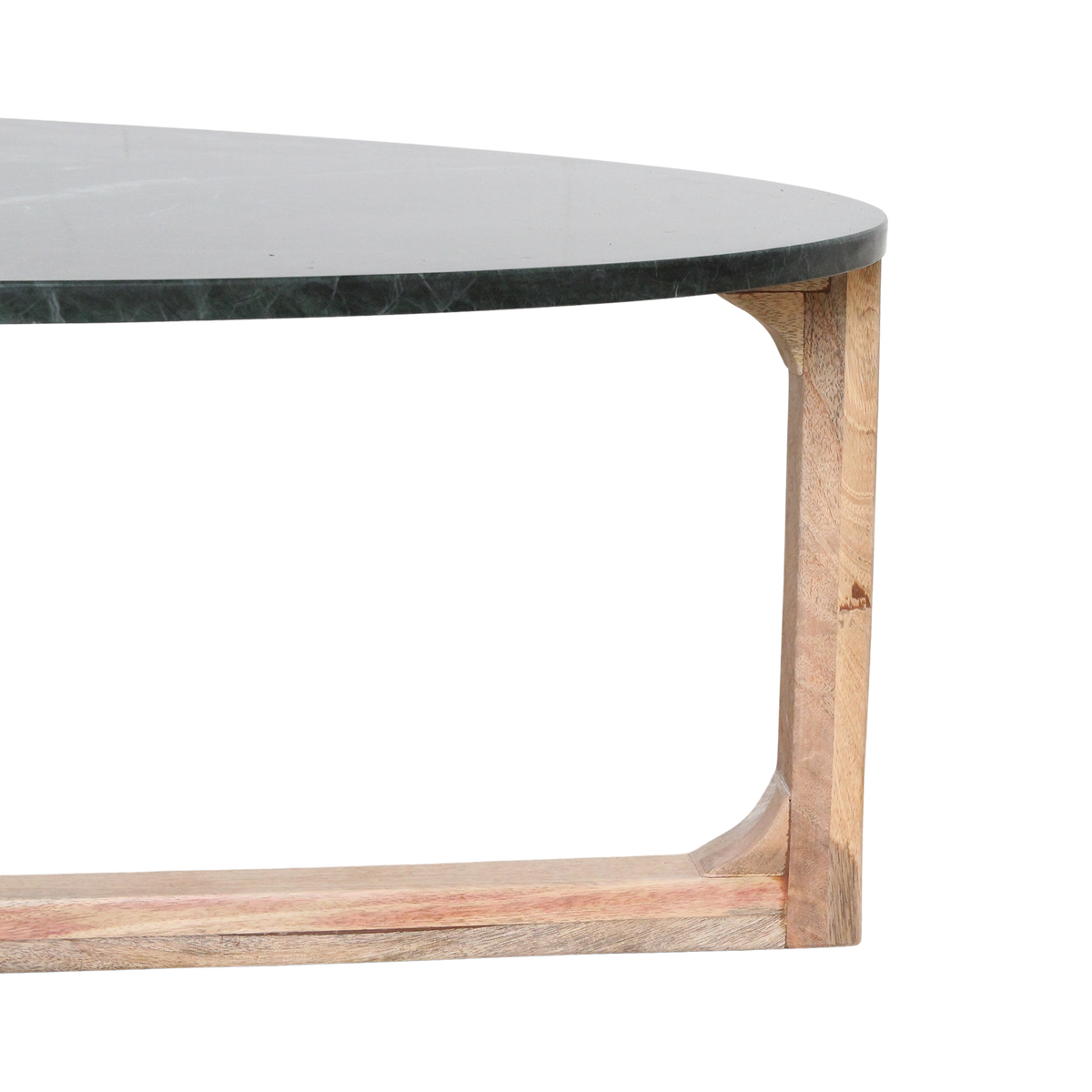 Oval marble coffee table - Green - 120x60x38 cm