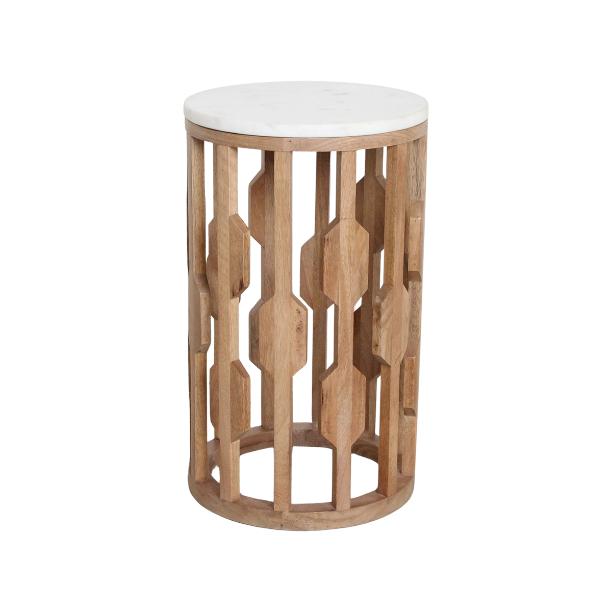 Atjeh marble side table - white