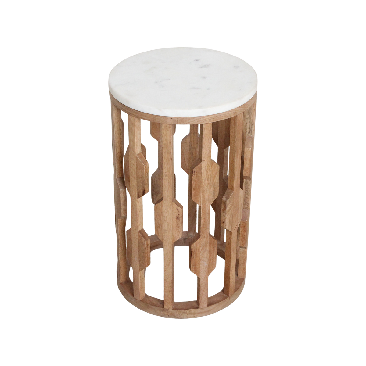 Atjeh marble side table - white