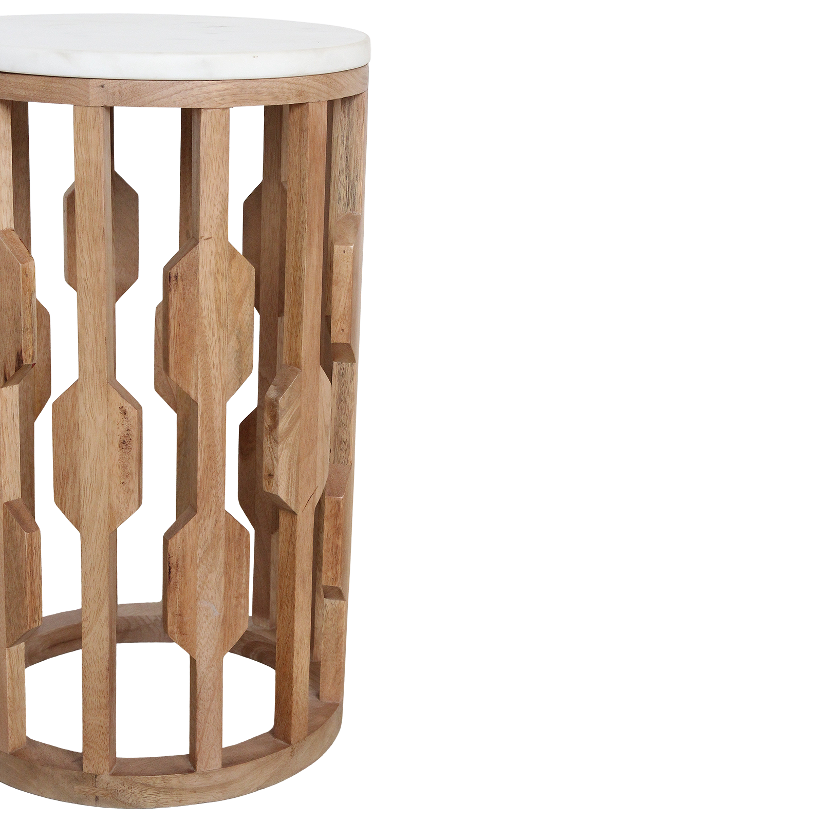 Atjeh marmeren bijzettafel - wit