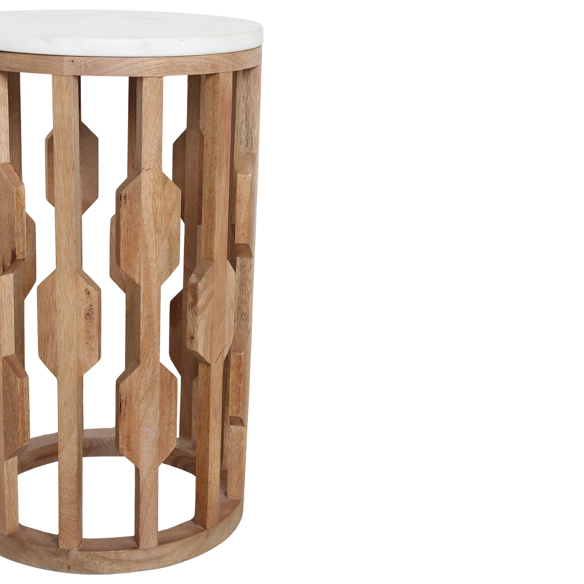 Atjeh marble side table - white