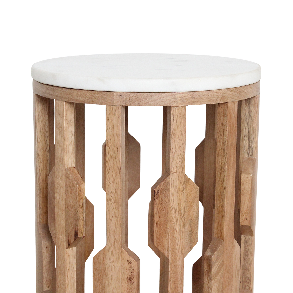 Atjeh marble side table - white
