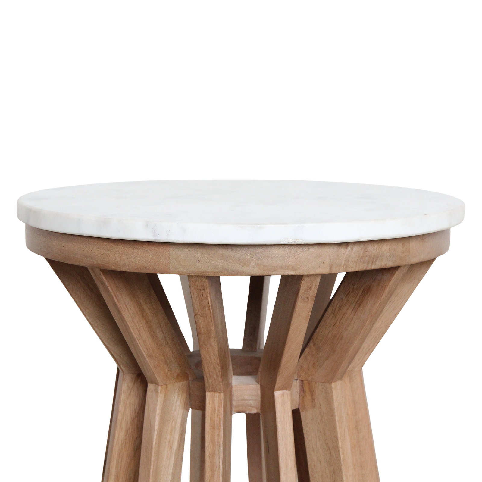 Sarawak marmeren bijzettafel - wit