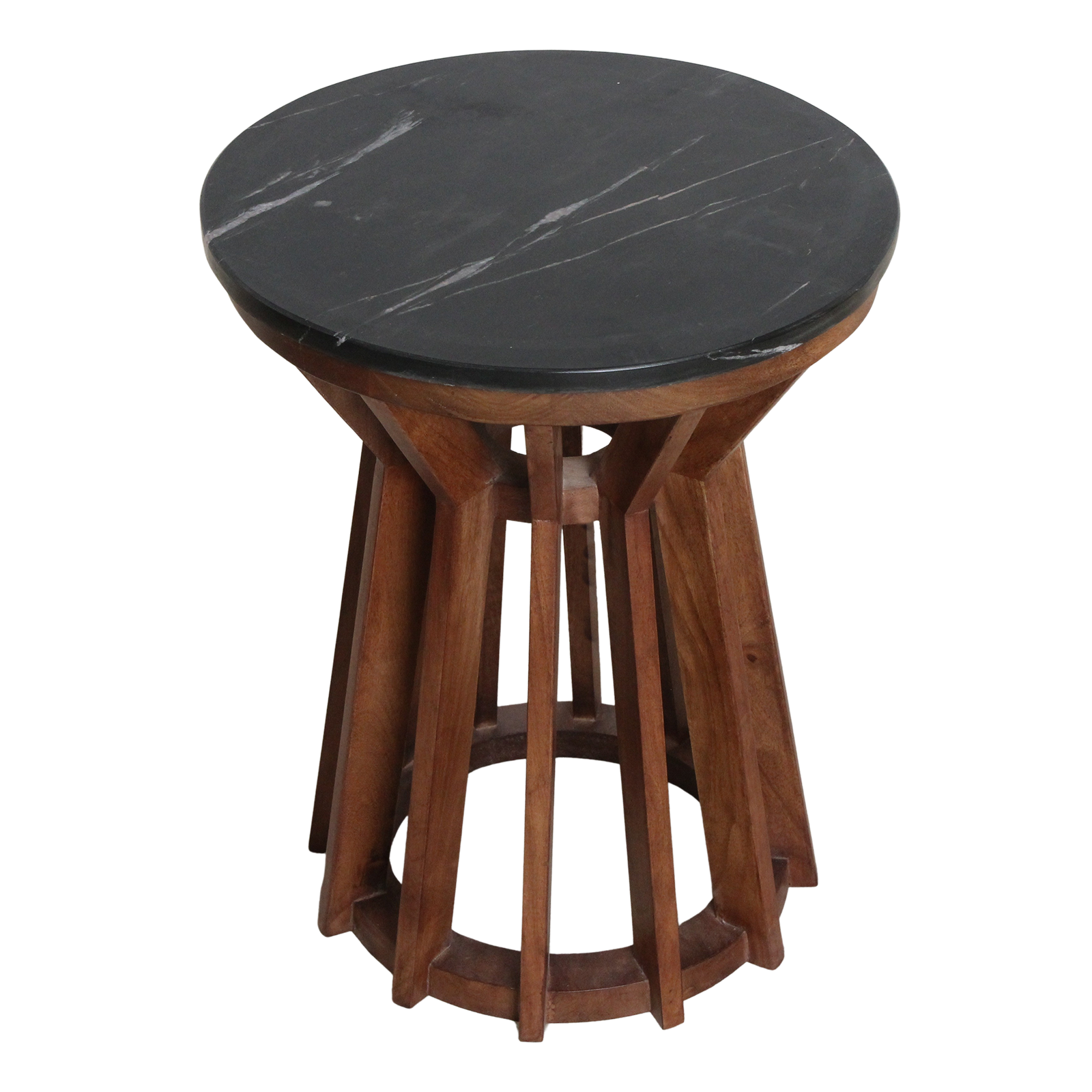 Sabah marmeren bijzettafel - zwart