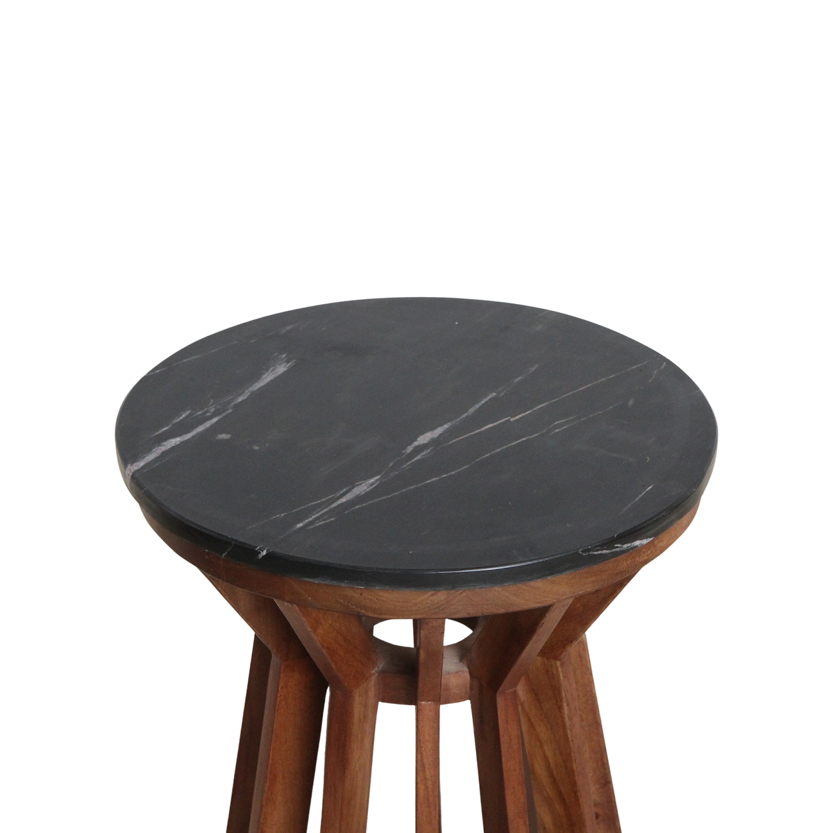 Sabah Marble Side Table - Black
