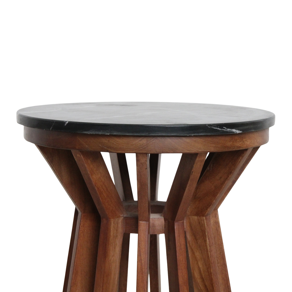 Sabah Marble Side Table - Black