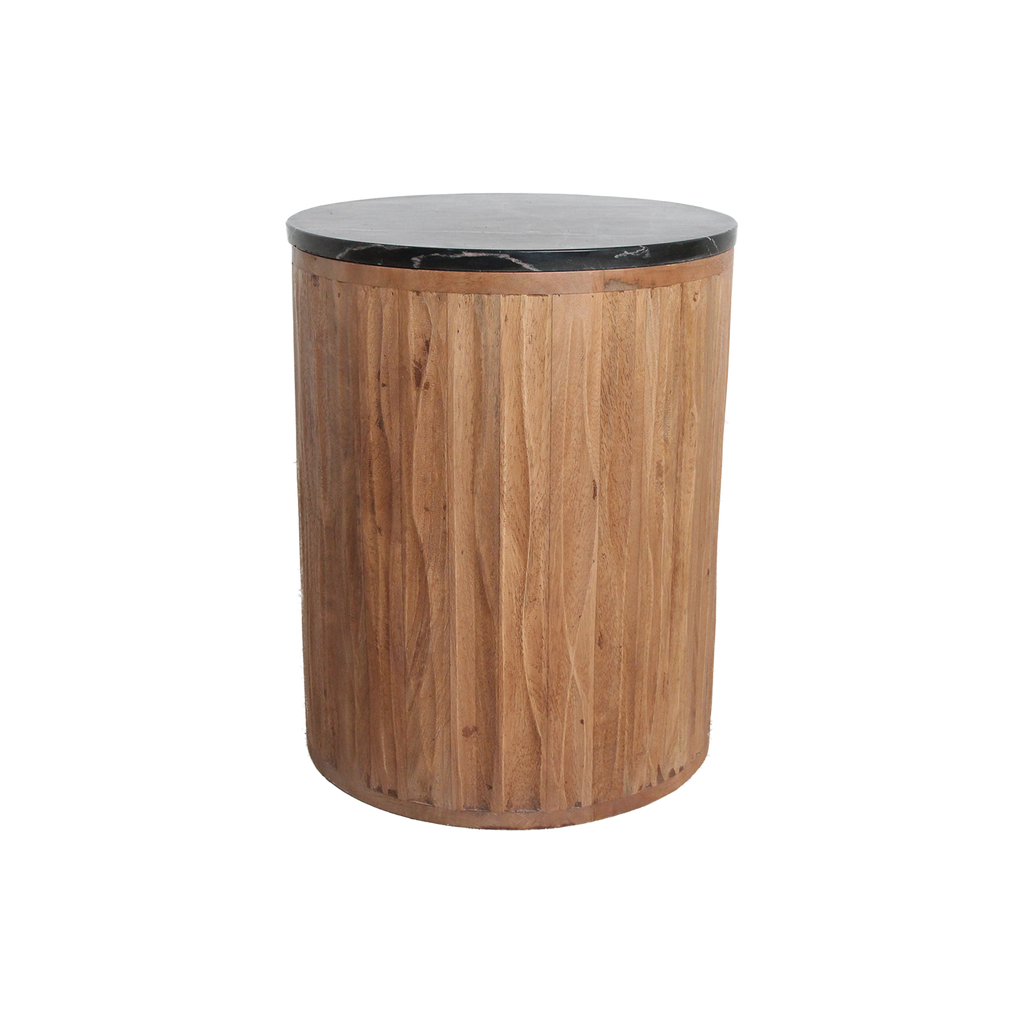 Langkawi Marble Side Table - Black