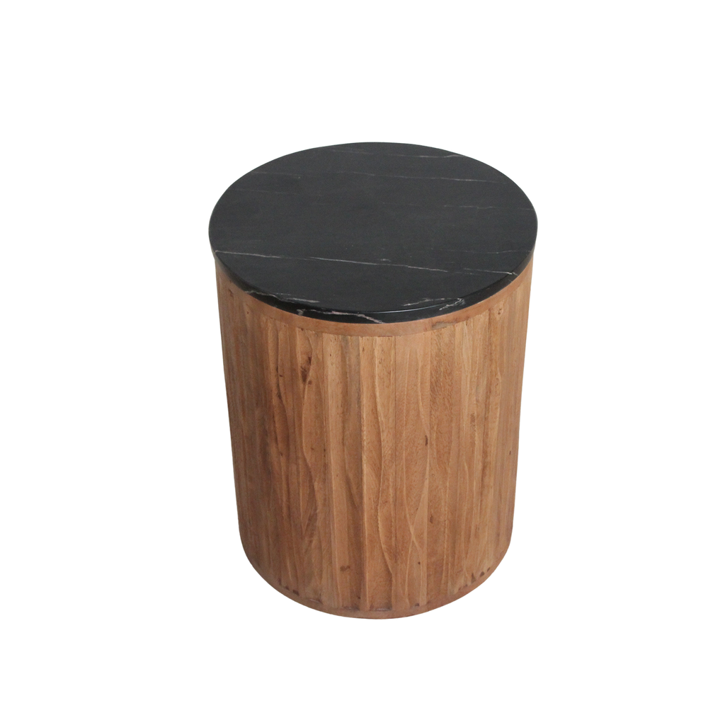 Langkawi Marble Side Table - Black