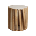Infinity round marble side table