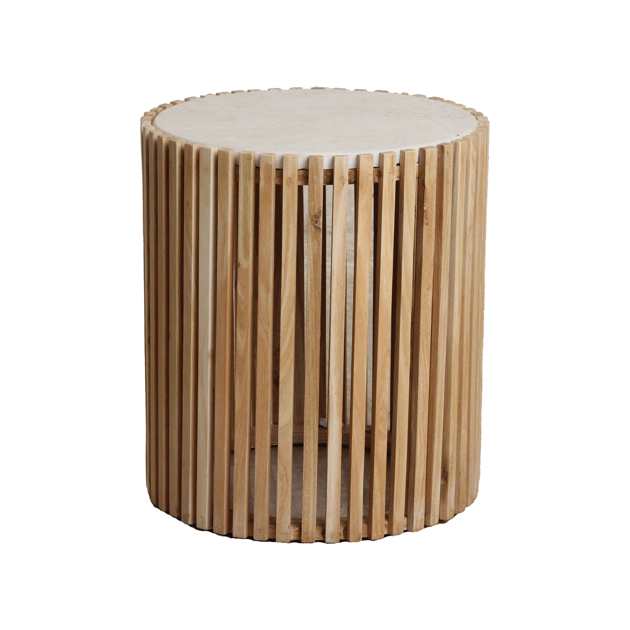 Infinity round marble side table