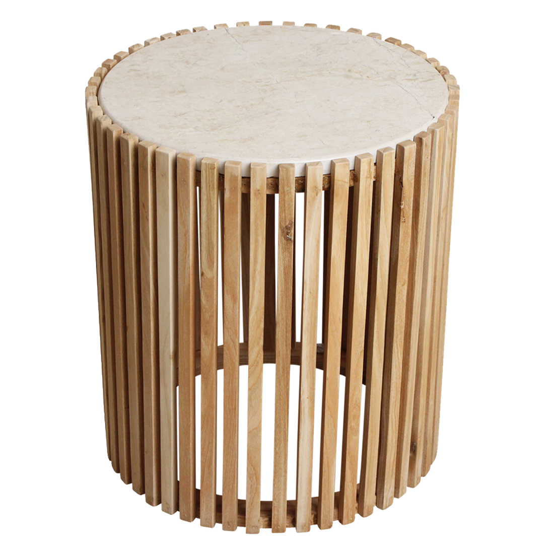 Infinity round marble side table
