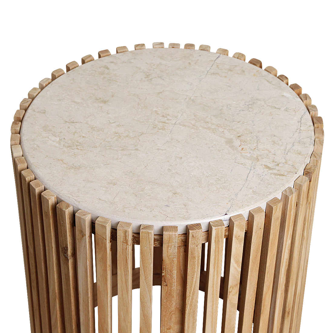 Infinity round marble side table