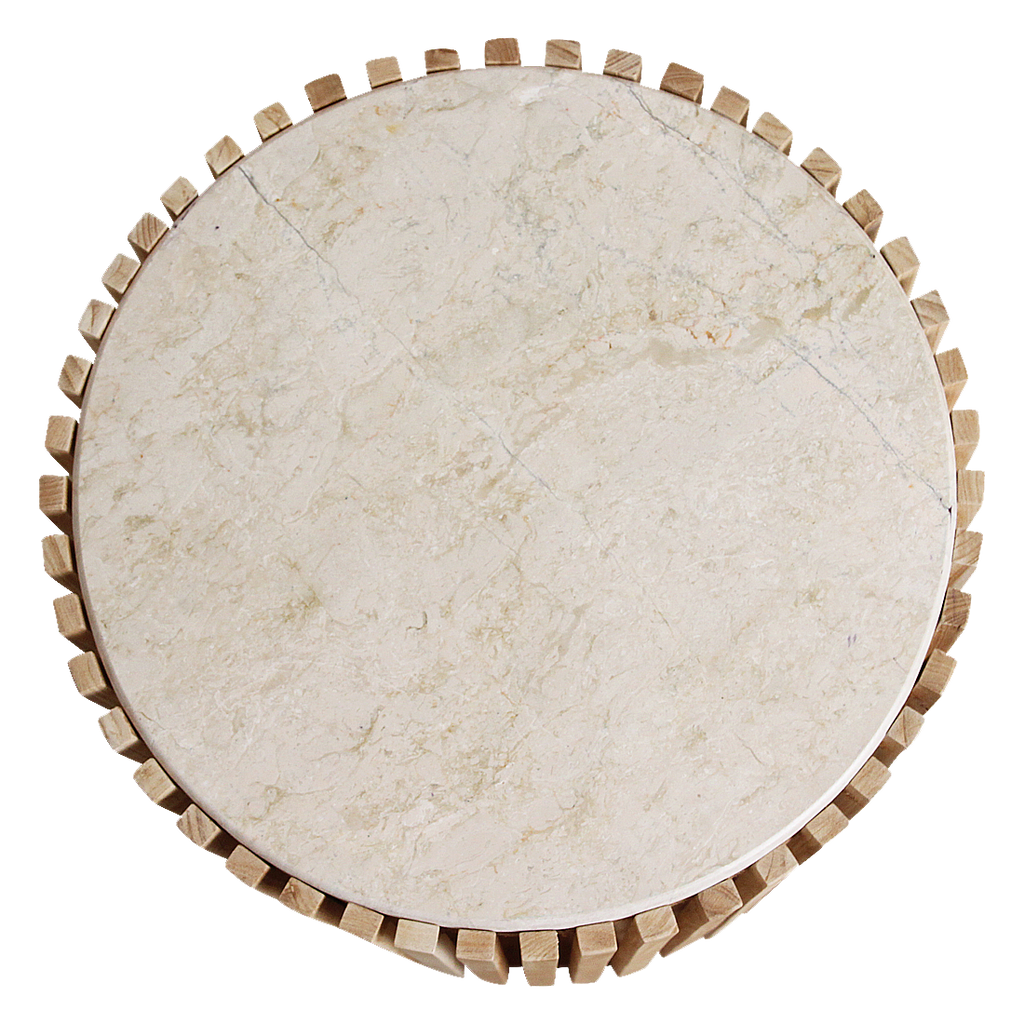 Infinity round marble side table